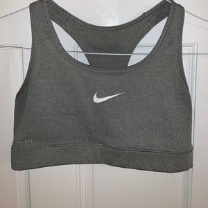Nike Dri-Fit Grey Sports Bra — Size Large